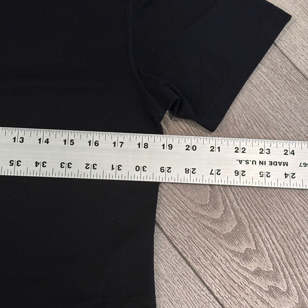 BYLT Drop Cut T-Shirt Mens Small Black Short Sleeve Curved Hem BYLT‎ Blend Tee - Picture 4 of 6